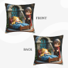 Funda de cojín de peluche con castillo de cuento de hadas - Okomall