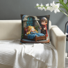 Copri-cuscino in peluche con castello delle fiabe - Okomall