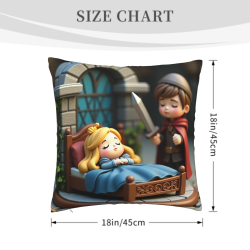 Housse de coussin en peluche château de conte de fées - Okomall
