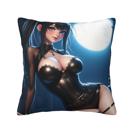 Housse de coussin en peluche à thème de fille mignonne recto verso - OkoMall
