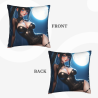 Housse de coussin en peluche à thème de fille mignonne recto verso - OkoMall