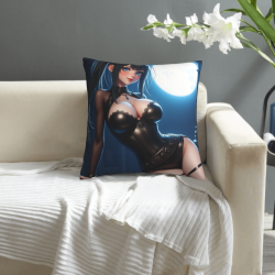 Housse de coussin en peluche à thème de fille mignonne recto verso - OkoMall