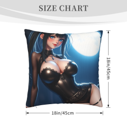 Housse de coussin en peluche à thème de fille mignonne recto verso - OkoMall