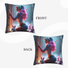 Okomall Exquisite Girl Theme Plush Pillow Cover - 18x18in