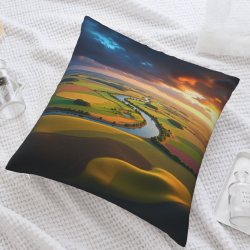 Plüsch-Kissenbezug mit Landschaftsmotiv - okomall