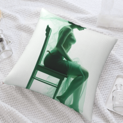 Elegant Female Portrait Plush Pillow Cover - Okomall