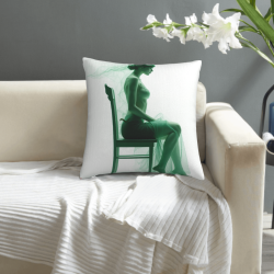 Federa cuscino in peluche con motivo femminile estetico - Okomall