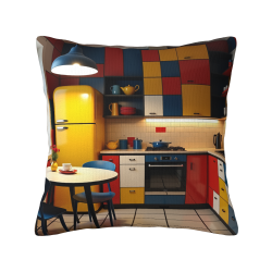Housse de coussin en peluche géométrique vintage - Okomall