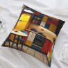 Federa cuscino in peluche geometrico vintage - Okomall