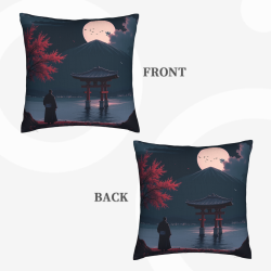 Housse de coussin Style Wabi-Sabi Lever de Soleil et Montagnes - Okomall