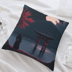 侘寂風日出山巒抱枕套 - Okomall