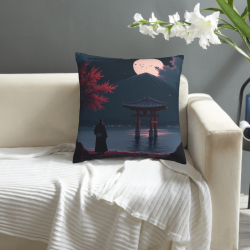 Housse de coussin Style Wabi-Sabi Lever de Soleil et Montagnes - Okomall