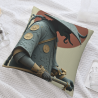 Housse de coussin en peluche sur le thème des samouraïs - Okomall