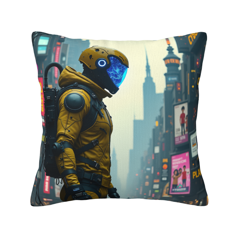 Housse de coussin personnage cyberpunk - Okomall