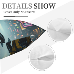 Housse de coussin personnage cyberpunk - Okomall