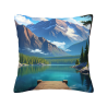 山景毛絨抱枕套 - 18x18英寸 | OKOMALL
