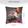 Ocean Fantasy Kissenbezug - 18x18 Zoll, Delfin und Koralle Muster