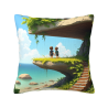Housse de coussin à thème de forêt en peluche - Okomall