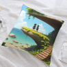 Housse de coussin à thème de forêt en peluche - Okomall