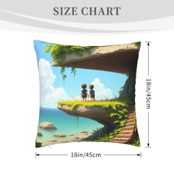 Housse de coussin à thème de forêt en peluche - Okomall