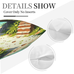 Housse de coussin à thème de forêt en peluche - Okomall