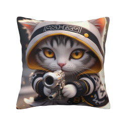 Housse de coussin en peluche à motifs géométriques abstraits - Okomall