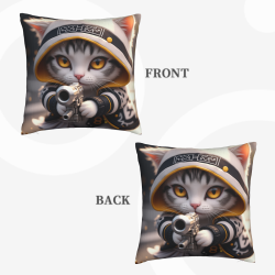 Housse de coussin en peluche à motifs géométriques abstraits - Okomall