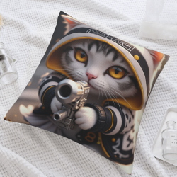 Housse de coussin en peluche à motifs géométriques abstraits - Okomall
