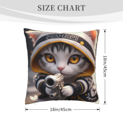 Housse de coussin en peluche à motifs géométriques abstraits - Okomall