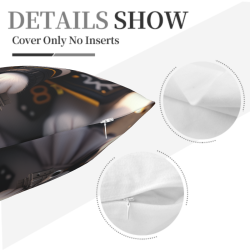 Funda de cojín de felpa con patrón geométrico abstracto - Okomall