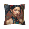 Coussin moelleux avec motif de Belle de l'Orient - Okomall