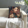 Coussin moelleux avec motif de Belle de l'Orient - Okomall