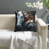 غطاء وسادة فروي بنمط فتاة حالمة - Okomall