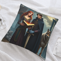 Kuschelkissen mit Ritter und Wolf Motiv - Omal