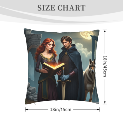 Kuschelkissen mit Ritter und Wolf Motiv - Omal