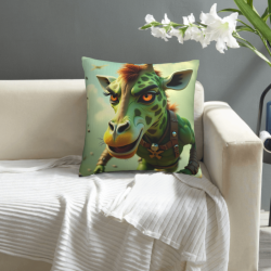 可愛動物毛絨抱枕套 - 18x18英寸 | Okomall