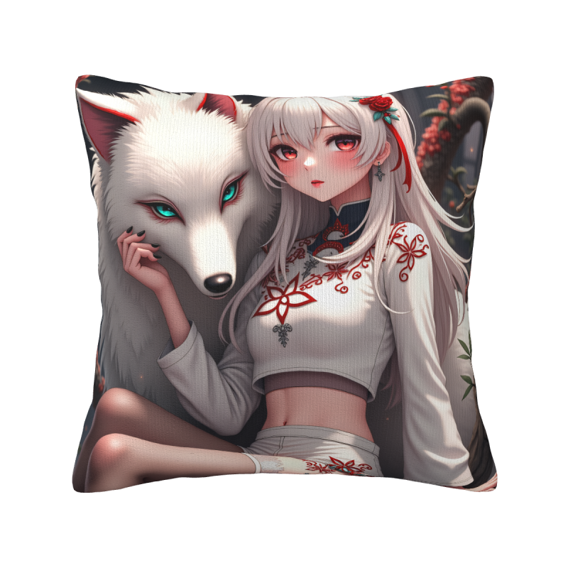 Funda de Almohada de Peluche Anime Niña - Okomall