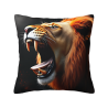 Funda de cojín de peluche de león realista - 18x18 pulgadas | Okomall