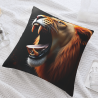 غطاء وسادة فروي واقعي للأسد - 18 × 18 بوصة | Okomall