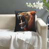 Funda de cojín de peluche de león realista - 18x18 pulgadas | Okomall