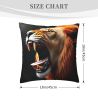 Funda de cojín de peluche de león realista - 18x18 pulgadas | Okomall