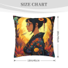 Housse de coussin en peluche à thème fille d'Okomall - Motif double | 45x45 cm