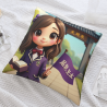 可愛少女毛絨抱枕套 - Okomall