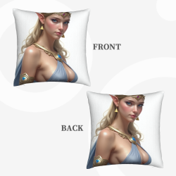 ファンタジー少女と素晴らしいクッションカバー - 全面プリント | OKOMALL
