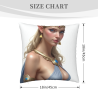 Housse de coussin de jeune fille fantastique et magnifique - Impression intégrale | OKOMALL