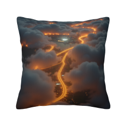 Housse de coussin en peluche Nuit Étoilée - 18x18 pouces | OKOMALL