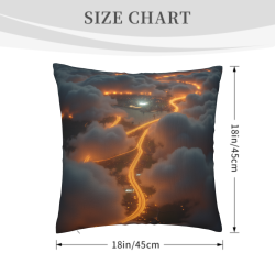 星夜毛絨抱枕套 - 18x18英寸 | OKOMALL