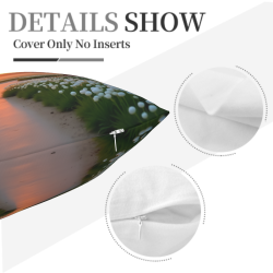 Coussin moelleux forêt au coucher du soleil - Okomall