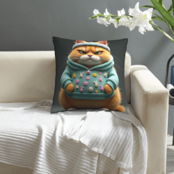 かわいい猫のぬいぐるみクッションカバー - OkOmall