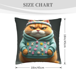 かわいい猫のぬいぐるみクッションカバー - OkOmall